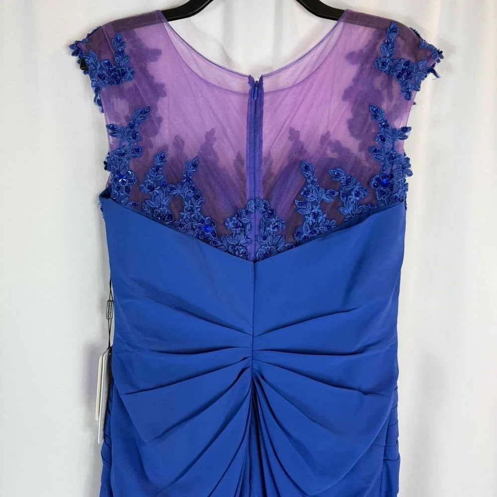 JJ’S house Royal Blue A-Line Sequins Chiffon maxi Dress Size:XL - Picture 12 of 16